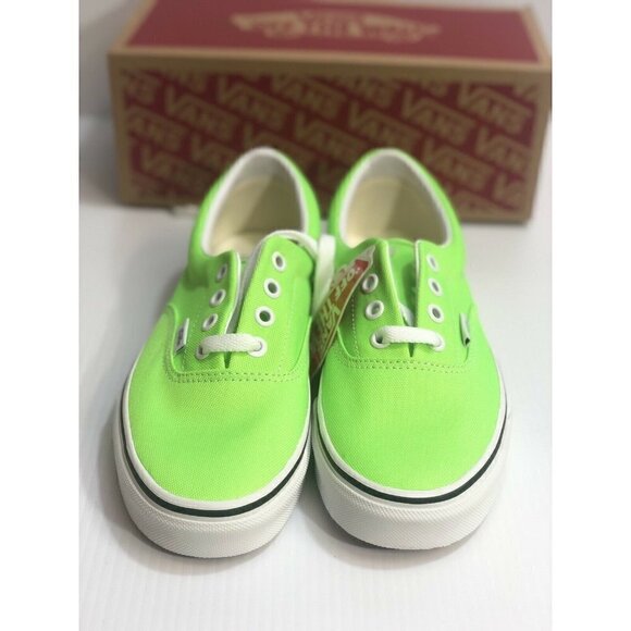 Vans Era (Neon) Green Gecko True White Womens Clas - Picture 10 of 12